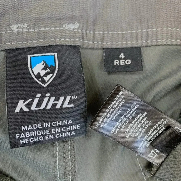Kuhl Lightweight Straight Leg Outdoor Hiking Pants Drawstring Size 4R Taupe Gray - Picture 16 of 16
